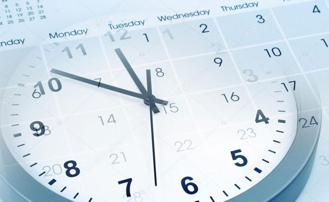 calendar and clock representing an 11th month warranty inspection